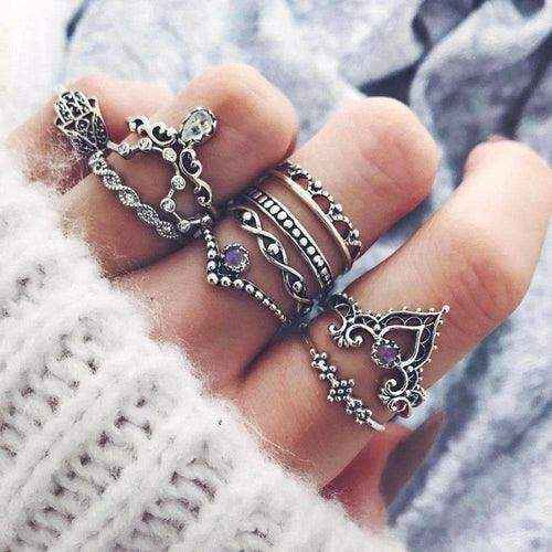 Vintage Gem Stackable Rings - AuriJewel