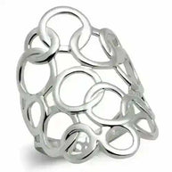 Rhodium Minimalist Ring with polished rhodium finish and open circular design, lightweight and stylish accessory