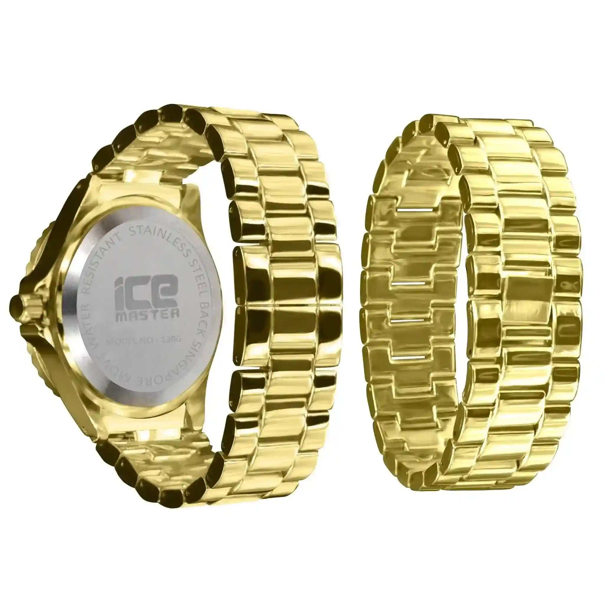 Monarch Bling Watch - Bracelet Set gold stainless steel back splash resistant luxury style