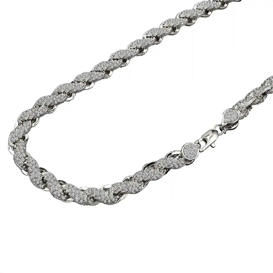 Hawser 10 mm Iced Rope Chain - AuriJewel