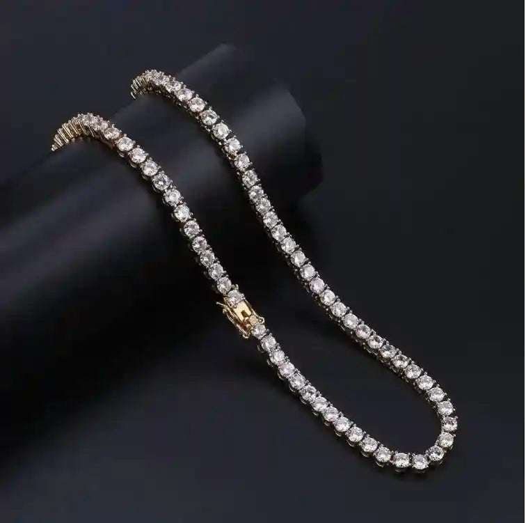 Sparkle CZ Tennis Choker 4mm sterling silver necklace with premium cubic zirconia stones