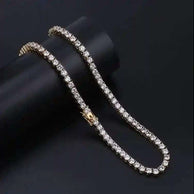 Sparkle CZ Tennis Choker 4mm sterling silver necklace with premium cubic zirconia stones