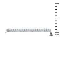 Gold 3 mm CZ tennis chain with sparkling cubic zirconia stones and gold-tone plating, 24-inch length, lightweight design.