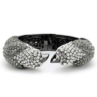 Ruthenium Crystal Multi-Color Bangle with sparkling crystals and tarnish-resistant brass finish
