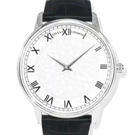 London Ultra-Thin Watch with surgical-grade stainless steel case and black Italian calfskin strap