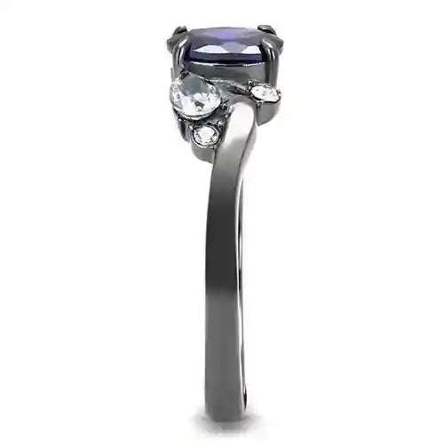 Black Gunmetal CZ Ring - AuriJewel