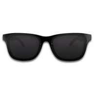 Eyewood ReInvented square acetate and walnut wood sunglasses with polarized UV400 lenses