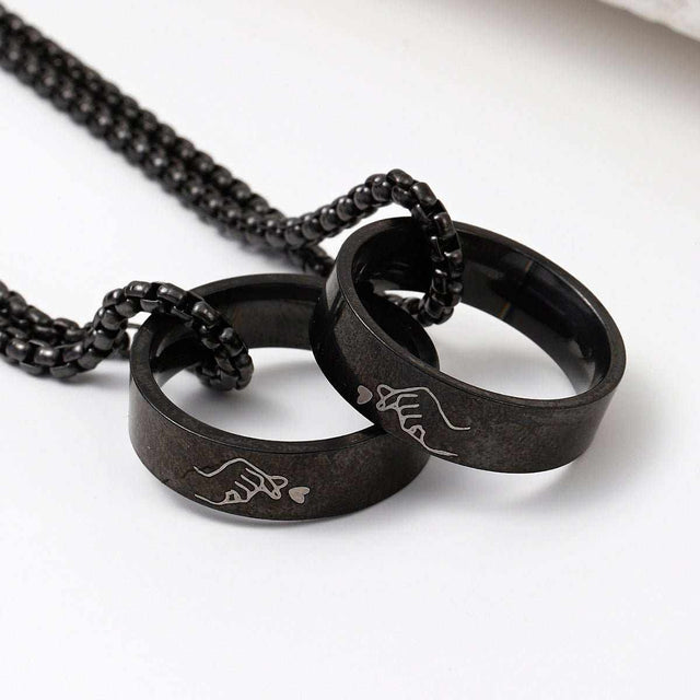 Creative Than Love You Rings Pendants Couple Necklace - AuriJewel - 0