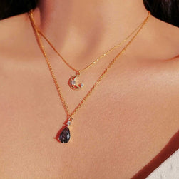Galaxy Moon Layered Necklace - AuriJewel