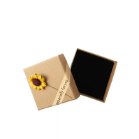 Vintage Evil Eye Crystal Anklet gift box with sunflower decoration and 