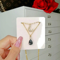 Galaxy Moon Layered Necklace - AuriJewel