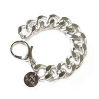 Chunky Classic Chain Bracelet in silver-tone with bold, durable chunky chain design and lobster clasp.