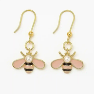 Bee - Pearl Gold Earrings - AuriJewel