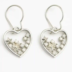 Stars - Heart Pearl Earrings - AuriJewel