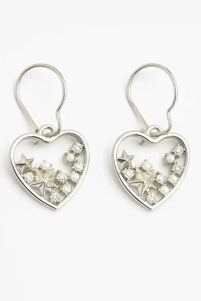 Stars - Heart Pearl Earrings - AuriJewel