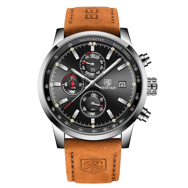 Fashion Casual Watch Mens Watches Men Luxury Brand Quartz Watch Business Leather Men's Watches Clock - AuriJewel - 0