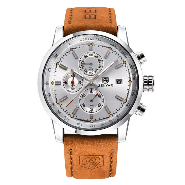 Fashion Casual Watch Mens Watches Men Luxury Brand Quartz Watch Business Leather Men's Watches Clock - AuriJewel - 0