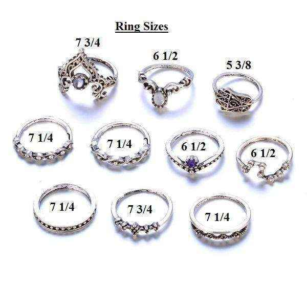 Vintage Gem Stackable Rings - AuriJewel
