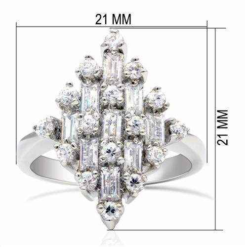 Clear CZ Rhodium Ring - AuriJewel