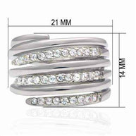 Clear CZ Rhodium Ring - AuriJewel