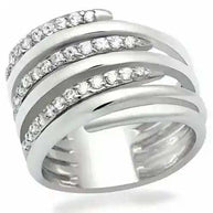 Clear CZ Rhodium Ring - AuriJewel