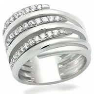 Clear CZ Rhodium Ring - AuriJewel
