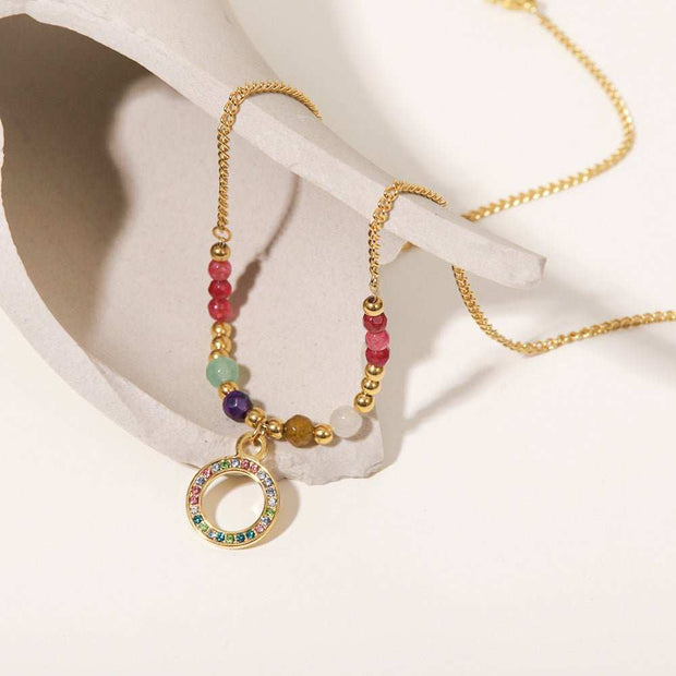 Rings Pendants Stone Necklace - AuriJewel - 0