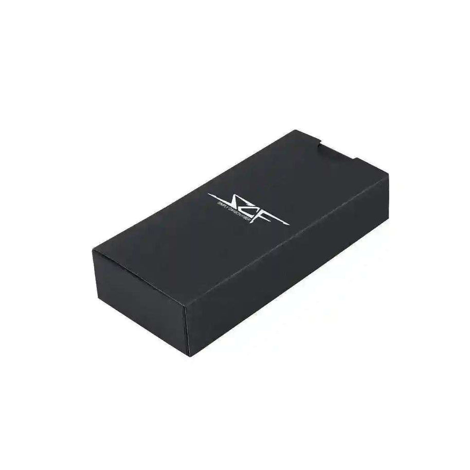 Black sleek packaging box for Stealth Apollo Carbon Watch with minimalist logo design