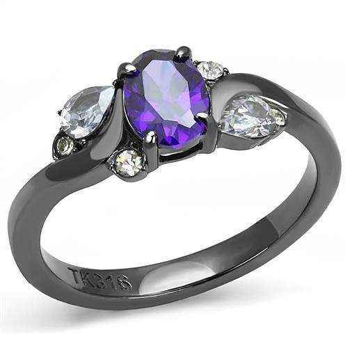Black Gunmetal CZ Ring - AuriJewel
