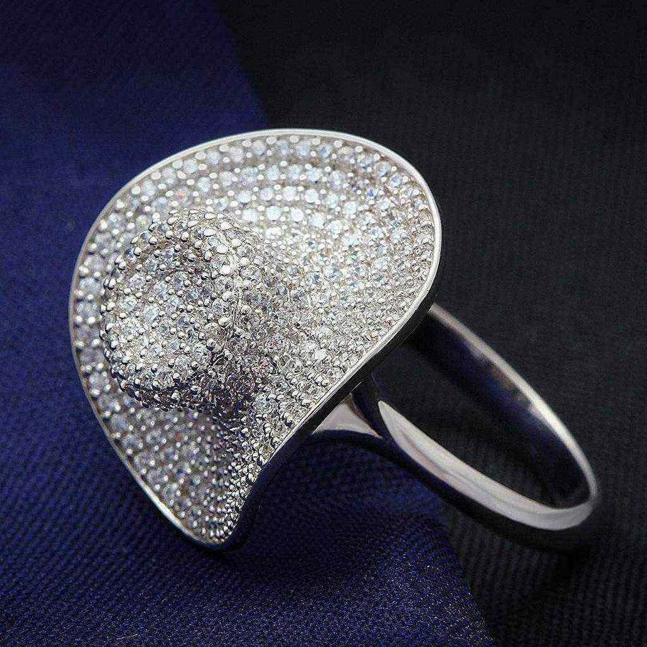 Elegant Clear CZ Sterling Ring with AAA-grade cubic zirconia and polished 925 sterling silver design