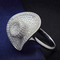 Elegant Clear CZ Sterling Ring with AAA-grade cubic zirconia and polished 925 sterling silver design