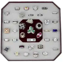 Assorted Gemstone Brass Ring collection with colorful gemstones and handcrafted brass bands in size 6.